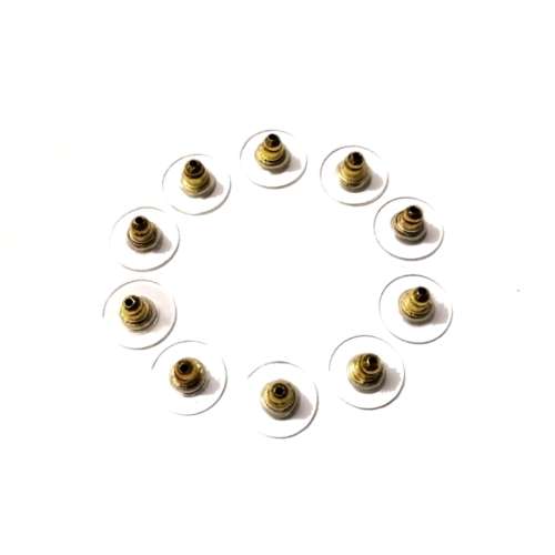 Earring findings / Earring Stopper - 10pcs  - gold color / for jewellery crafting
