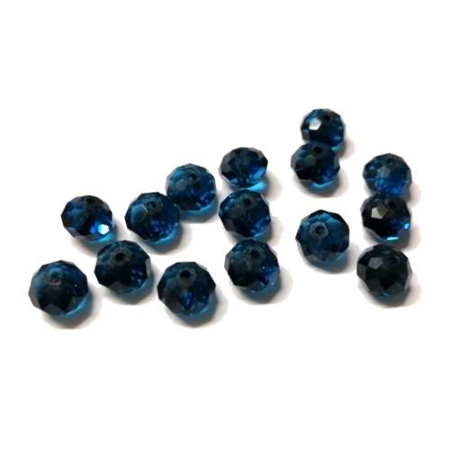 Beads / Crystal Beads dark blue- 15pcs  - 8mm - Hole +/-1.5mm / Beads for crafting