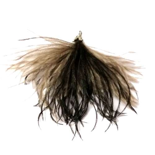 Pendant - Genuine ostrich feather Pendant  +/-9cm / Beads for crafting