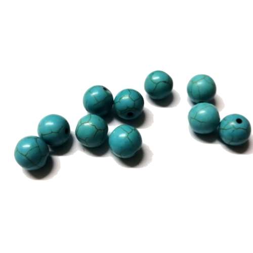 Beads / Howlite  Stone Beads - 10pcs  - 10mm / Beads for crafting