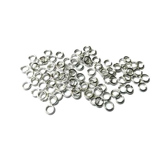 FINDINGS / Jump Rings - 100pcs  - 5.5mm - SILVER color / FINDINGS for crafting