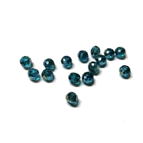 Beads /Crystal  Beads - light blue smoked- 15pcs  - 6mm / Beads for crafting