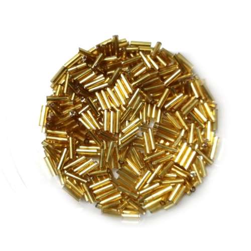 Beads /Glass  Seed Beads - +/-370pcs  - 6x2mm - yellow gold / Beads for crafting
