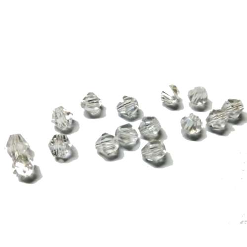 Beads - Crystal Beads clear- 15pcs  - 6mm - Hole +/-1.1mm- Beads for crafting