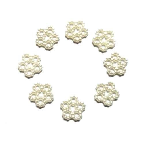 Beads /Acrylic Shape -12mm -8pcs-pearl white- no bead hole/ Beads for crafting