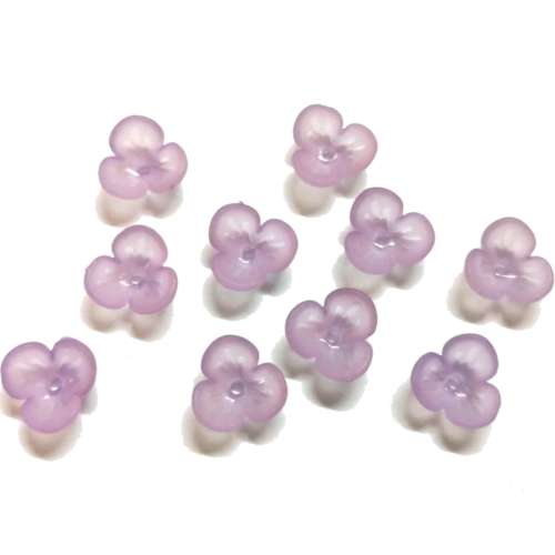 Beads /Acrylic Beads -12mm -10pcs-purple flowers/ Beads for crafting