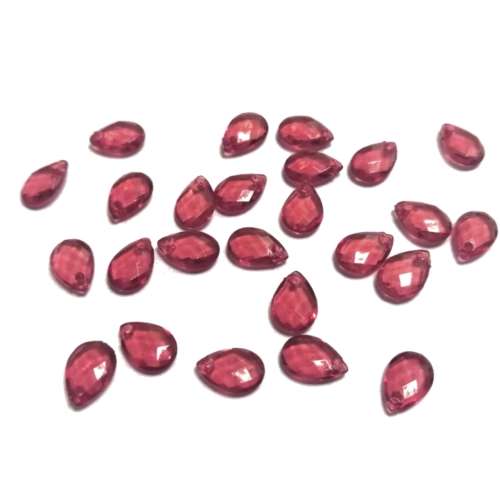 Beads / Acrylic Beads - 9mm -  25 pcs Crystal Optic Drop / Beads for crafting