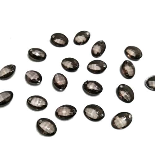 Beads / Acrylic Beads - 10mm -  25 pcs Crystal Optic oval / Beads for crafting