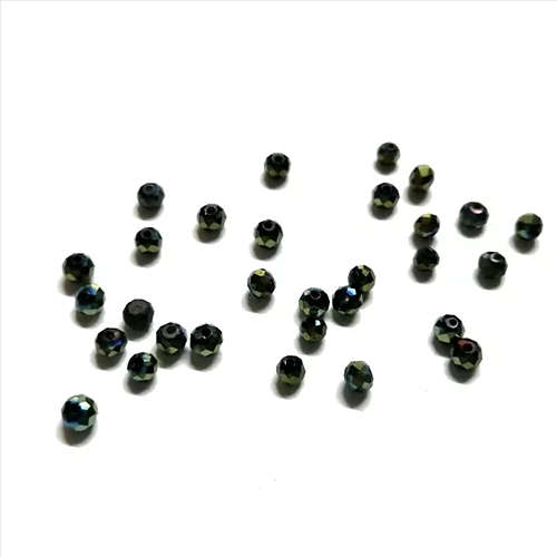 Beads / Crystal Beads green-blue   - 30pcs  - 4mm - Hole +/-1.0mm / Beads for crafting
