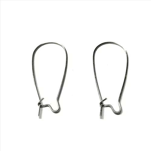 Findings - Big Earring Hooks - 10pcs  - Rhodium color- Findings for crafting