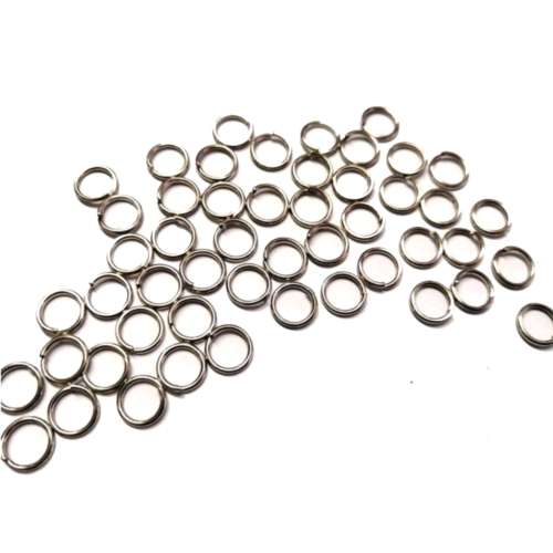Jump Ring / Metal / Rhodium Color / 8mm/ Price p. 50pcs / for crafting