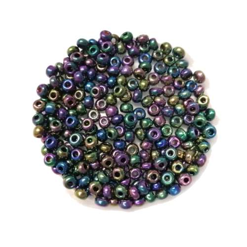 Beads / Glass  Seed Beads - +/-250pcs  - 3mm - rainbow / Beads for crafting