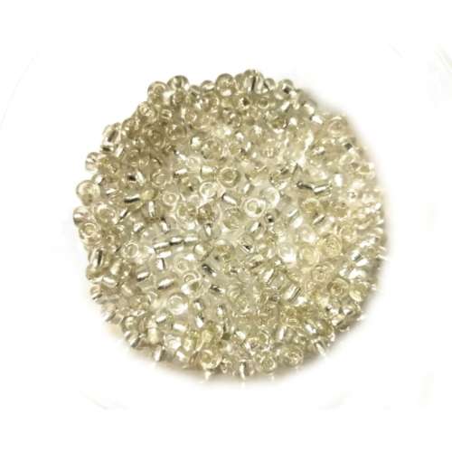 Beads / Glass  Seed Beads +/- 220pcs  - 4mm - silver grey / Beads for crafting