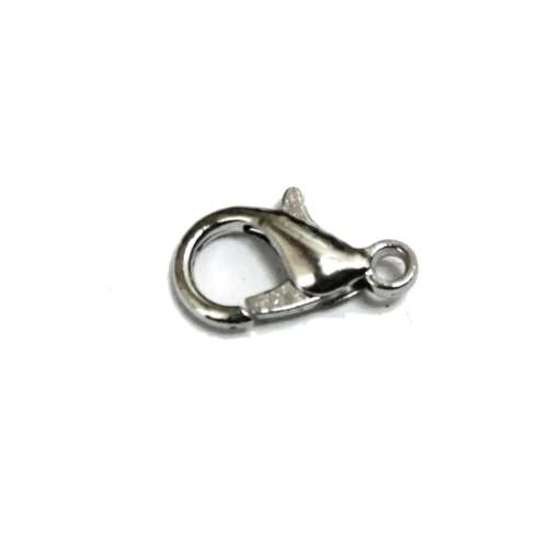 Findings / Lobster Clasps - Rhodium color - 10pcs  - 12mm / Findings for crafting