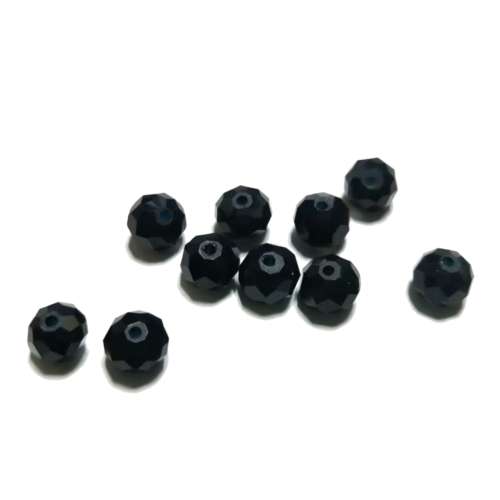 Beads - Crystal Beads - 8mm - dark black blue - 10pcs- Beads for crafting
