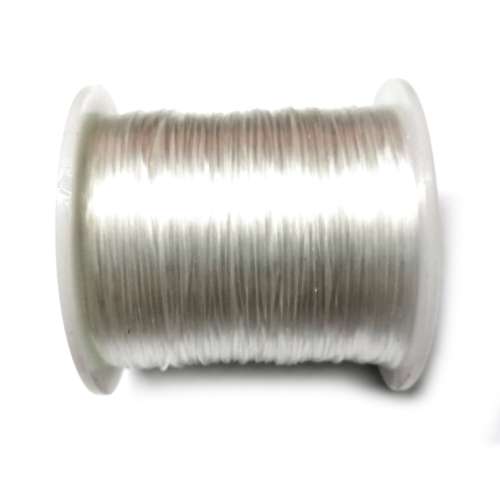 Elastics / Flat Elastic String white -  5m-Pack/ Beads for crafting