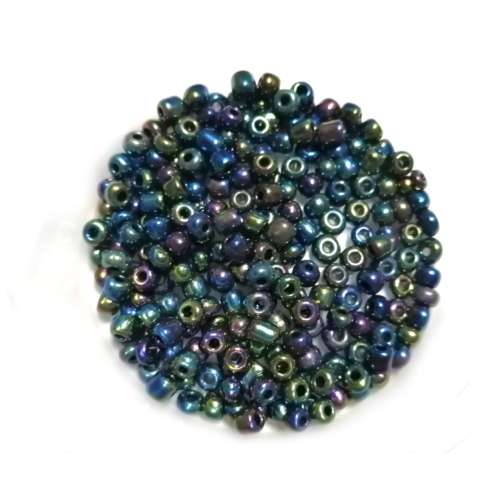 Beads / Glass  Seed Beads - 200pcs  - 4mm-Size 6 - rainbow / Beads for crafting