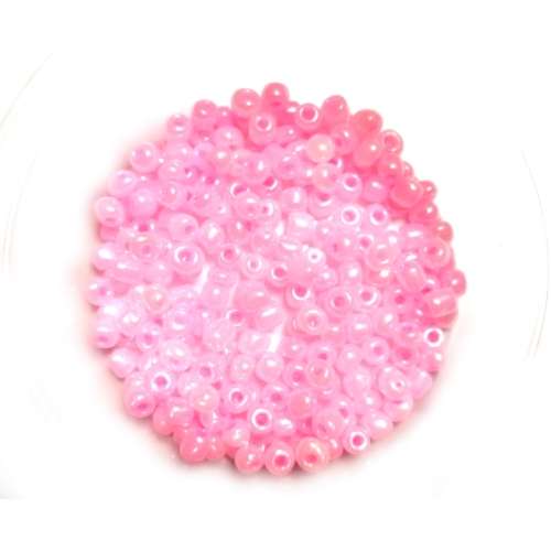 Beads / Glass  Seed Beads - 170pcs  - 4mm Size 6- pink / Beads for crafting