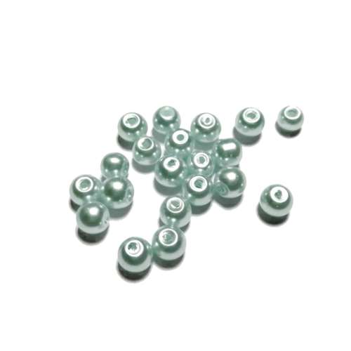 Beads / Glass Pearl Beads - 6mm  - light blue - 20pcs / Beads for crafting