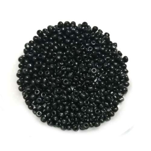 Beads / Glass  Seed Beads - 460pcs  - 3mm Size 8 - black / Beads for crafting