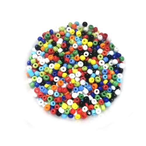 Beads - Glass  Seed Beads - 460pcs  - 3mm Size 8 - color mix- Beads for crafting