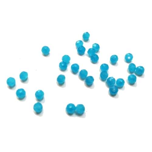Beads /Crystal Beads - 4mm - mat blue  - 30pcs / Beads for crafting