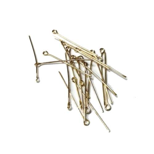 Findings / Eye Pin - 20pcs  - 35mm - Gold Color - Nickel Free / Findings for crafting