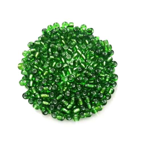 Beads / Glass  Seed Beads +/-200pcs  - 4mm Size 6- Moss Green / Beads for crafting