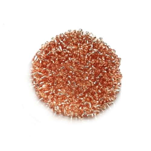 Beads / Glass  Seed Beads - 500pcs  -3mm Size 8- Rose Gold / Beads for crafting