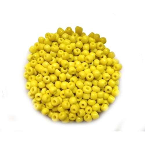 Beads / Glass  Seed Beads +/-200pcs -4mm Size 6- Yellow / Beads for crafting