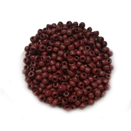 Beads / Glass  Seed Beads +/-250pcs -4mm Size 6- Red Brown / Beads for crafting