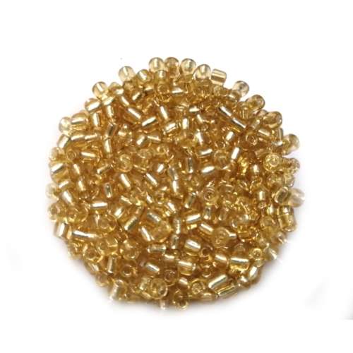 Beads / Glass  Seed Beads +/-200pcs -4mm Size 6- gold / Beads for crafting