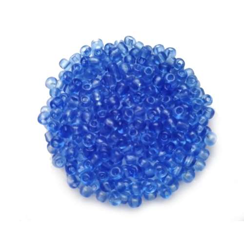 Beads / Glass  Seed Beads +/-250pcs -4mm Size 6- Frozen Blue / Beads for crafting