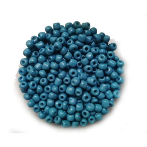 Beads / Glass  Seed Beads +/-200pcs -4mm Size 6- Mat Blue / Beads for crafting