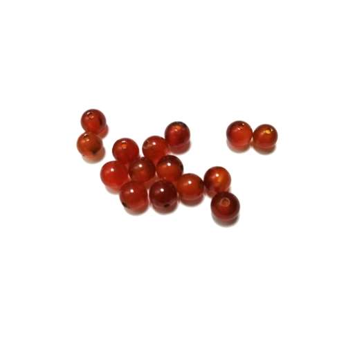 Beads / Gemstone - Carnelian - Beads -15pcs  6mm ball / Beads for crafting