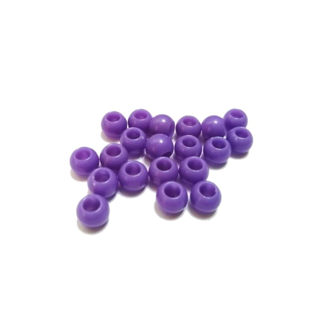 Beads / Acrylic Beads - 8mm balls-  20pcs - purple- Hole 4mm / Beads for crafting