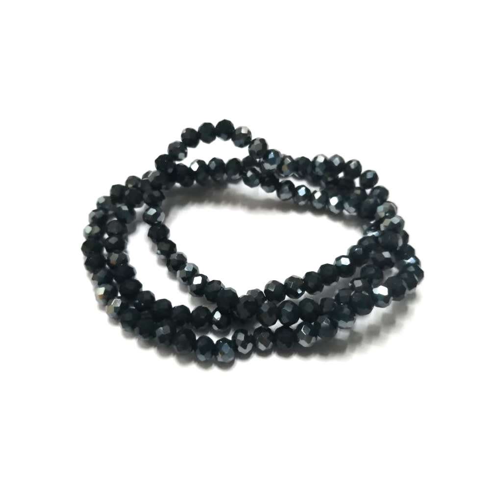Beads - Crystal Beads - 4mm - shiny dark blue  +/- 130pcs String - Beads for crafting