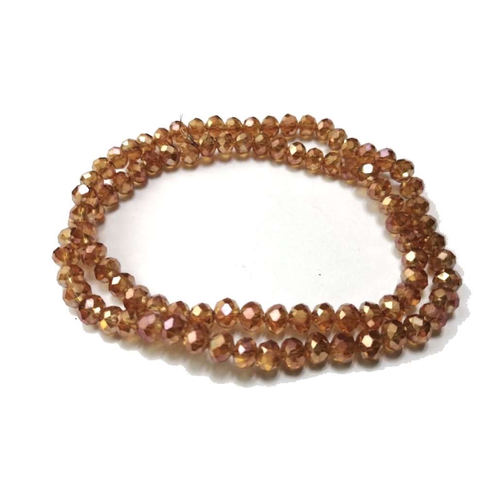 Beads / Crystal Beads -6mm- shiny clear orange - String+/-95pcs / Beads for crafting