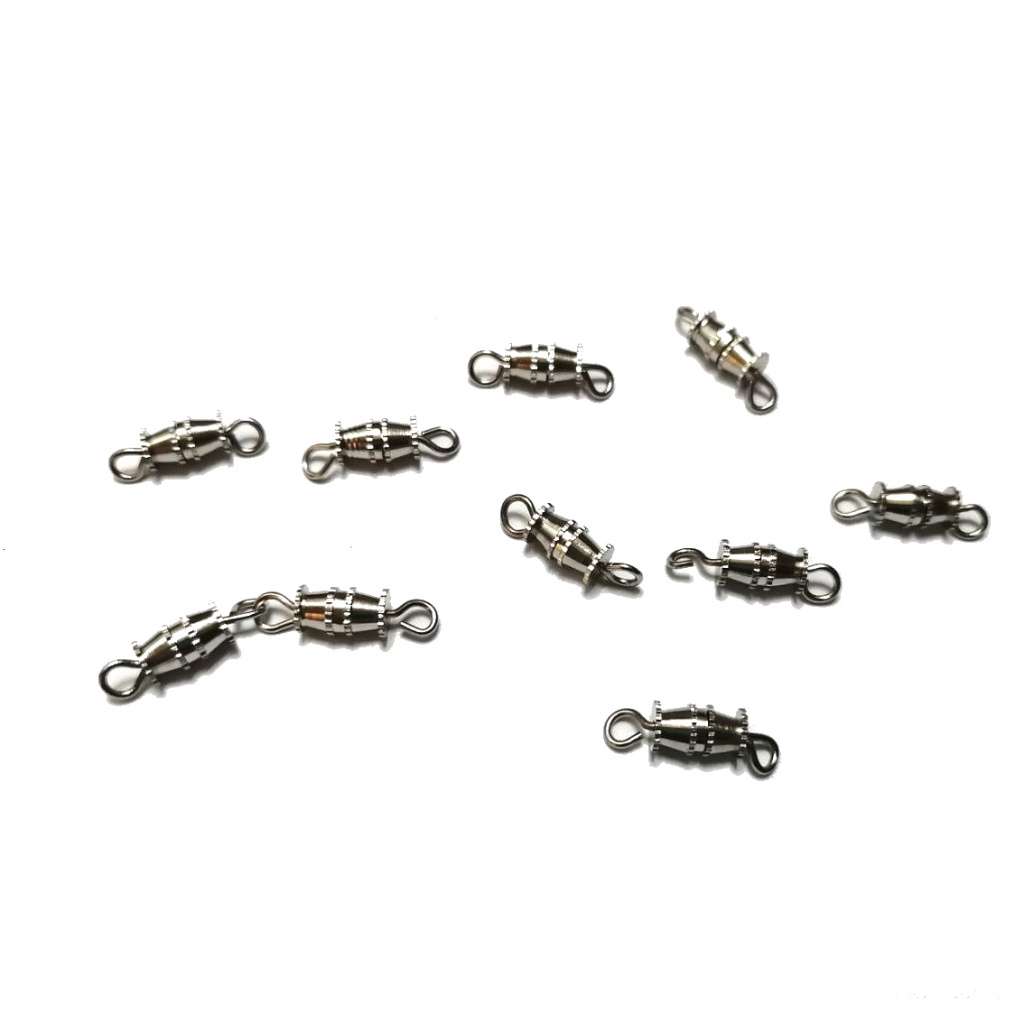 Beads / Screw Clasps - Rhodium color - 10pcs  - 12mm / Beads for crafting