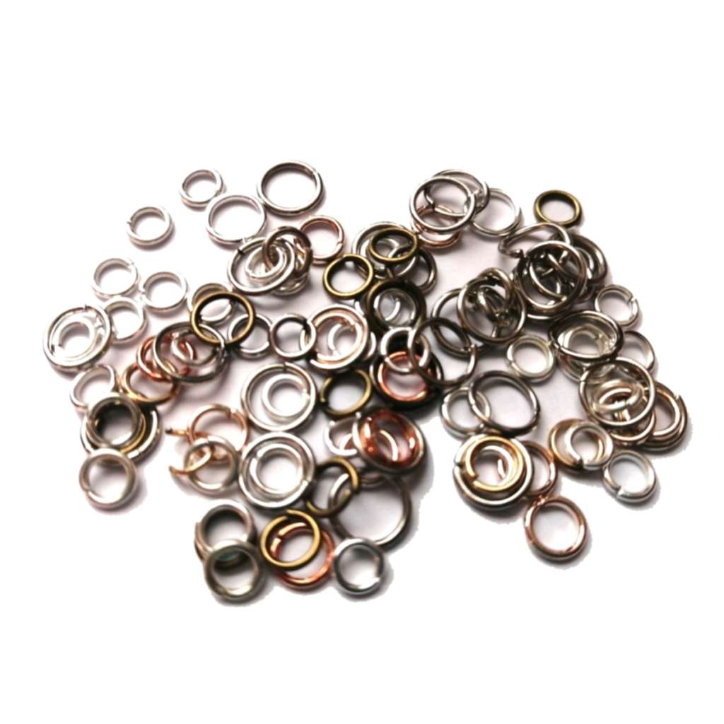 FINDINGS / Jump Rings - 100pcs  - 5-8mm - Mixed colors / FINDINGS for crafting