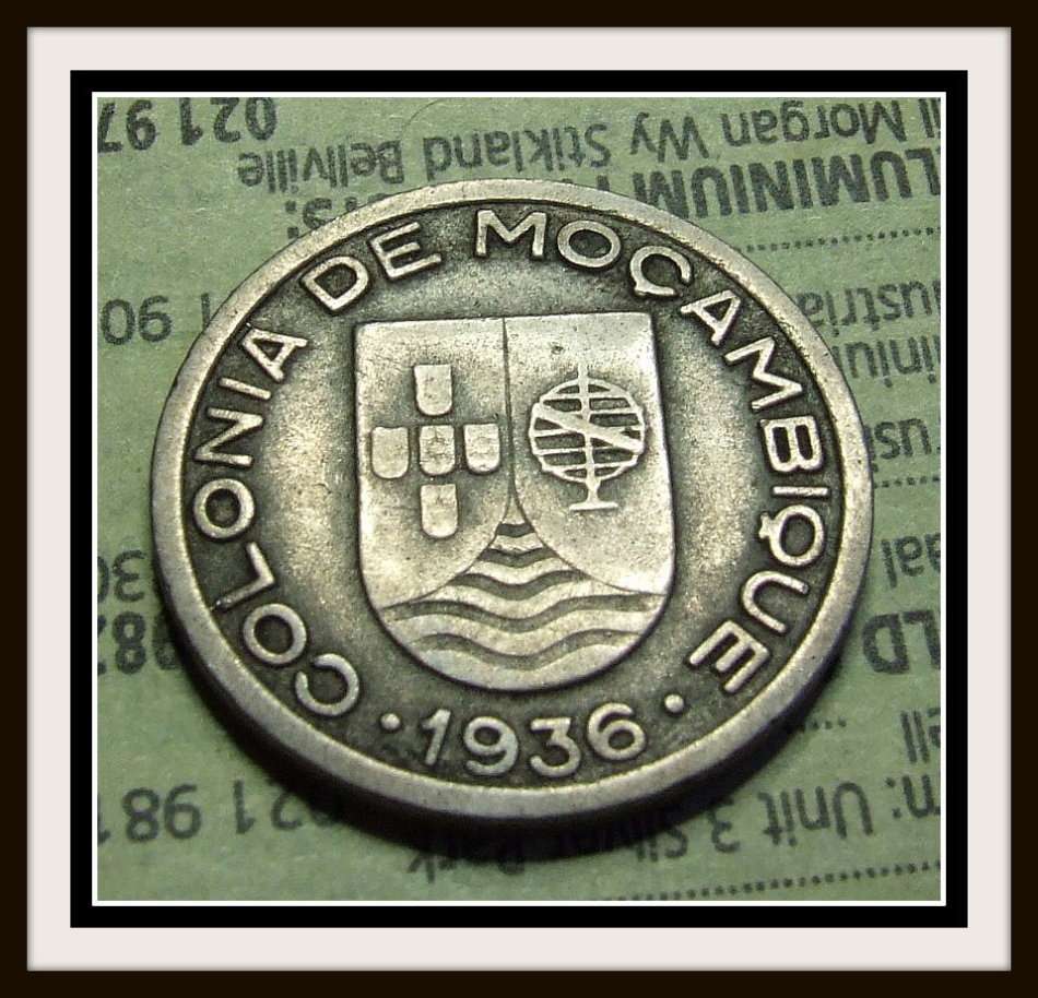 1936 MOZAMBIQUE, 50 CENTAVOS- RARE