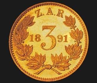 1894 ZAR GOLD TICKEY !!! -- ALEC KAPLAN 1964 COIN CATALOGUE !! READ AUCTION CAREFULLY!!!