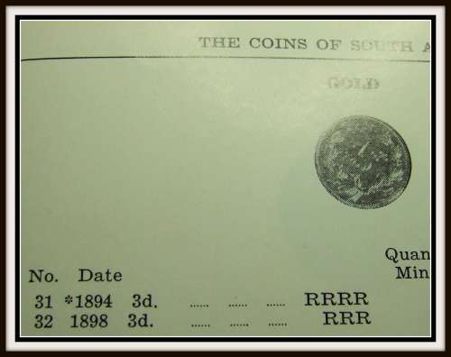 1894 ZAR GOLD TICKEY !!! -- ALEC KAPLAN 1964 COIN CATALOGUE !! READ AUCTION CAREFULLY!!!