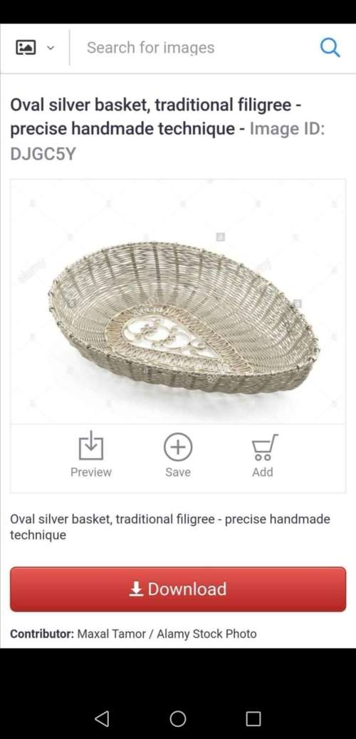 Sterling Silver Oval Filigree Basket