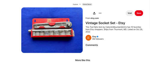 Rare Vintage 1950s Wrench Set. (Socket Set) USA