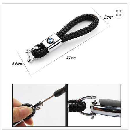 BMW Braided Rope Key Ring Keyholder, boxed