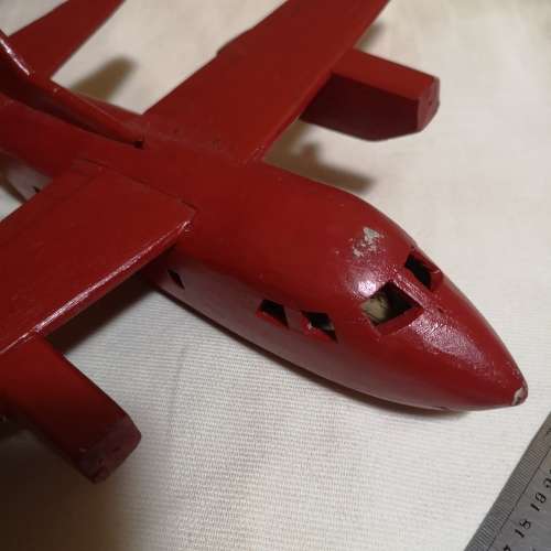Vintage wood hand carved Airplane