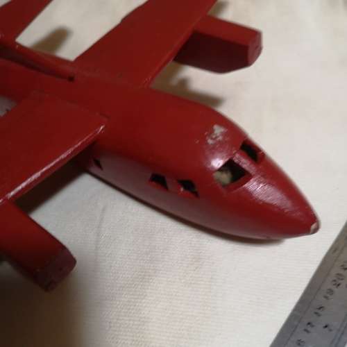 Vintage wood hand carved Airplane