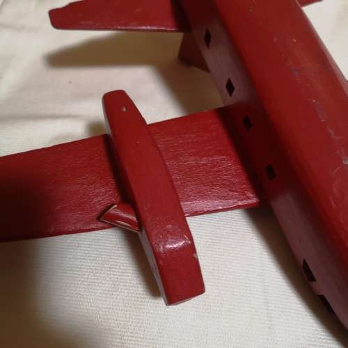 Vintage wood hand carved Airplane