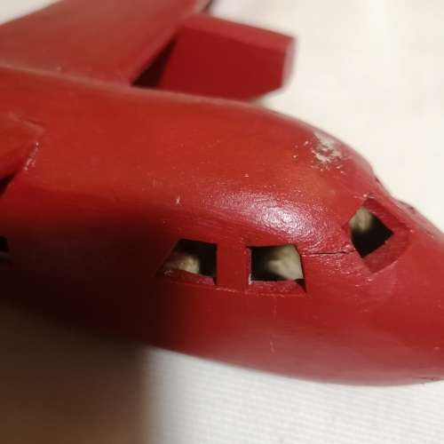 Vintage wood hand carved Airplane
